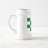 神秘的なレッドケルトのドラゴン国旗 ビールジョッキ (左)