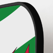 神秘的なレッドケルトのドラゴン国旗 ピックルボールラケット (左詳細)