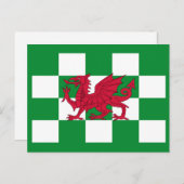 神秘的なレッドケルトのドラゴン国旗 ポストカード (正面/裏面)