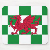 神秘的なレッドケルトのドラゴン国旗 マウスパッド (正面)