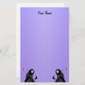 神秘的なレディーフード付きケープフローティングハンズムーン 便箋 (正面/裏面)