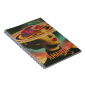 神秘的なレトロコラージュのオカルト星占いOracle ノートブック (右側)