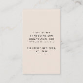 神秘的なロータスフラワーサードアイベージュメタフィシカル 名刺 (裏面)