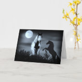 神秘的なワイルドスピリット"シャーマン"グリーティングカード カード (黄色い花)