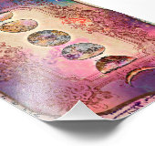 神秘的なヴィンテージパステルウォーターカラームーンフェイズアート フォトプリント            (角)