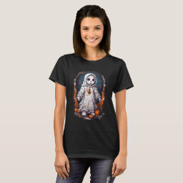 神秘的な不気味なハロウィーンの人形 Tシャツ