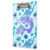 神秘的な人魚の妖精の紫色の生き物セラミックタイル クリップボード (左)