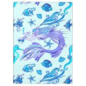 神秘的な人魚の妖精の紫色の生き物セラミックタイル クリップボード (裏面)