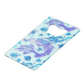 神秘的な人魚の妖精の紫色の生き物セラミックタイル クレジットカード栓抜き (正面アングル)