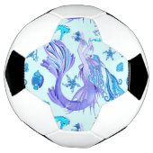 神秘的な人魚の妖精の紫色の生き物セラミックタイル サッカーボール (回転)