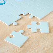 神秘的な人魚の妖精の紫色の生き物セラミックタイル ジグソーパズル (側面)