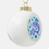 神秘的な人魚の妖精の紫色の生き物セラミックタイル セラミックボールオーナメント