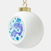 神秘的な人魚の妖精の紫色の生き物セラミックタイル セラミックボールオーナメント (右)