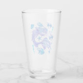 神秘的な人魚の妖精の紫色の生き物セラミックタイル タンブラーグラス (裏面)