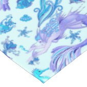 神秘的な人魚の妖精の紫色の生き物セラミックタイル テーブルクロス (アングル)