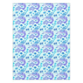 神秘的な人魚の妖精の紫色の生き物セラミックタイル テーブルクロス (正面)