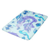 神秘的な人魚の妖精の紫色の生き物セラミックタイル バスマット (アングル)