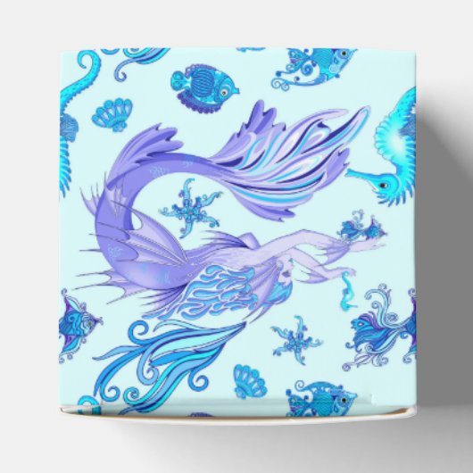 神秘的な人魚の妖精の紫色の生き物セラミックタイル フェイバーボックス (上部)