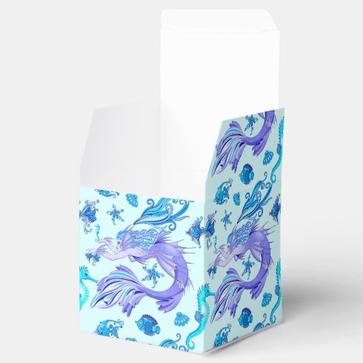 神秘的な人魚の妖精の紫色の生き物セラミックタイル フェイバーボックス (オープン)