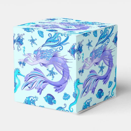 神秘的な人魚の妖精の紫色の生き物セラミックタイル フェイバーボックス (裏面サイド)