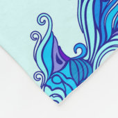 神秘的な人魚の妖精の紫色の生き物セラミックタイル フリースブランケット (角)