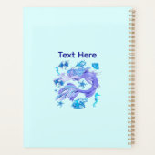 神秘的な人魚の妖精の紫色の生き物セラミックタイル プランナー手帳 (裏面)