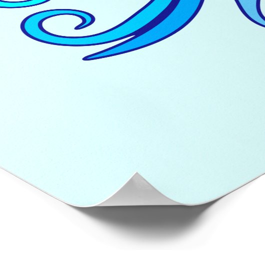 神秘的な人魚の妖精の紫色の生き物セラミックタイル ポスター (角)