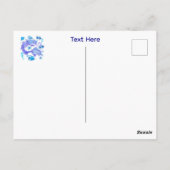 神秘的な人魚の妖精の紫色の生き物セラミックタイル ポストカード (裏面)