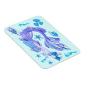 神秘的な人魚の妖精の紫色の生き物セラミックタイル マグネット (右側)