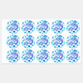 神秘的な人魚の妖精の紫色の生き物セラミックタイル ラベル (シート)