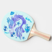 神秘的な人魚の妖精の紫色の生き物セラミックタイル 卓球ラケット (横)