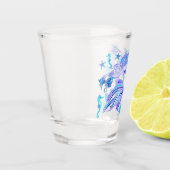 神秘的な人魚の妖精の紫色の生き物 ショットグラス (左)