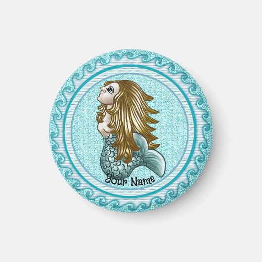 神秘的な人魚の泡 マグネット (正面)