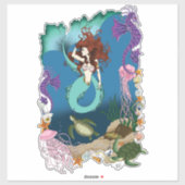 神秘的な人魚の海洋幻想 ブルーシー・ライフ シール (シート)