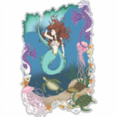神秘的な人魚の海洋幻想 ブルーシー・ライフ シール (正面)