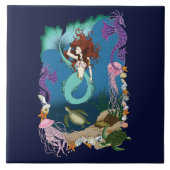 神秘的な人魚の海洋幻想 ブルーシー・ライフ タイル (正面)