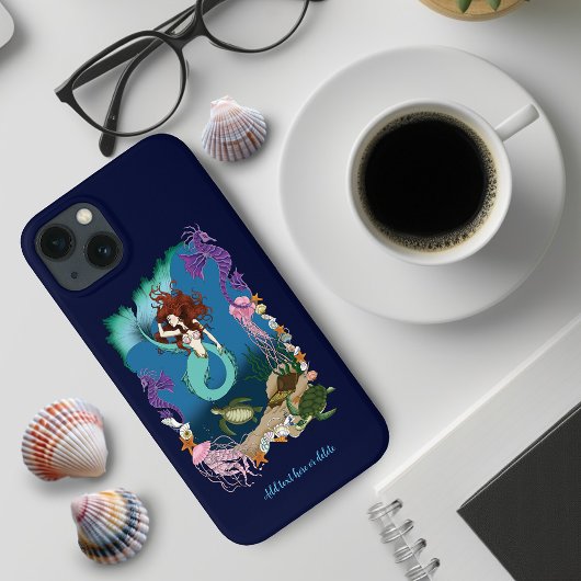 神秘的な人魚の海洋幻想 ブルーシー・ライフ Case-Mate iPhoneケース