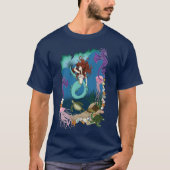 神秘的な人魚の海洋幻想 ブルーシー・ライフ Tシャツ (正面)
