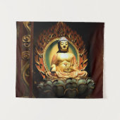 神秘的な仏の壁画タペストリー タペストリー (正面(横))