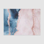 神秘的な優雅さ |ティール(緑がかった色)ブルーとバラ金ゴールド瑪瑙 薄葉紙 (正面)