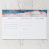 神秘的な優雅さ |ティール（緑がかった色）赤面Pink Agate To Doリスト ペーパーパッド (正面)