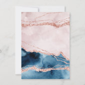 神秘的な優雅さ |ブルーピンクアゲート卒業パーティー 招待状 (裏面)