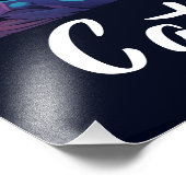 神秘的な先住民ポップ・アートのアメリカンアートキャットあなたのテキストを追加 フォトプリント            (角)