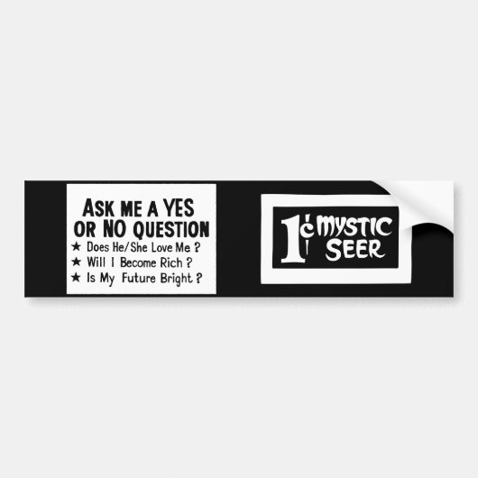 神秘的な先見者のバンパーステッカー バンパーステッカー (正面)