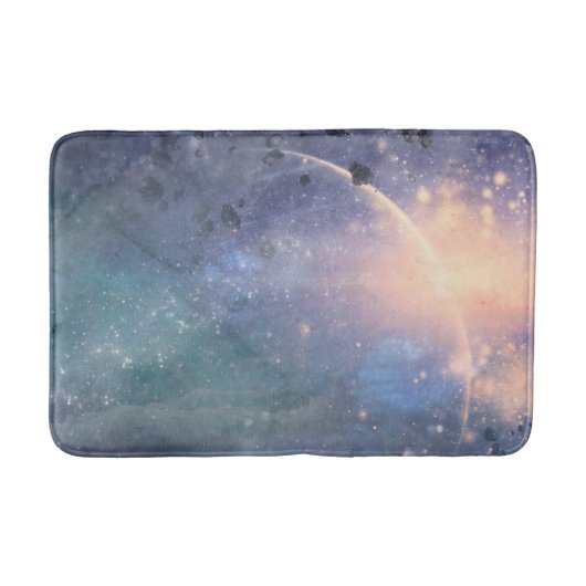 神秘的な光の宇宙 夢のような輝き バスマット (正面)