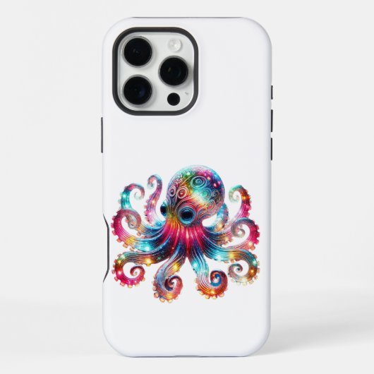 神秘的な光るタコ iPhoneケース (裏面)