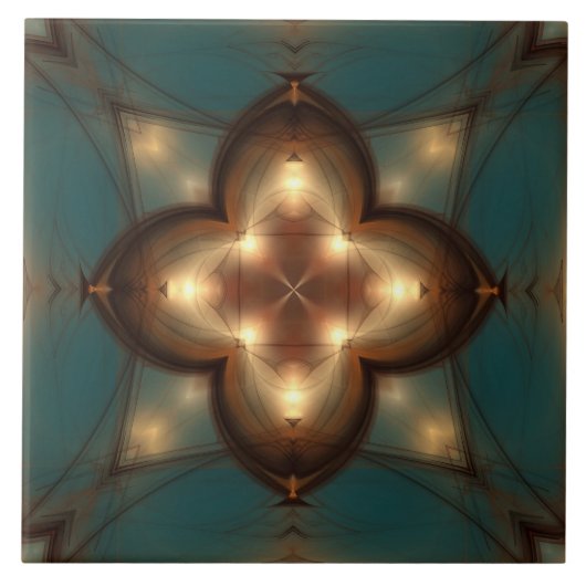 神秘的な光沢パターン タイル (正面)