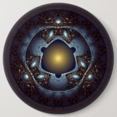 神秘的な光沢パターン 缶バッジ (正面)