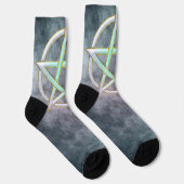 神秘的な光沢：オパール・ペンタグラム ソックス (右)