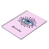 神秘的な全貌を見るライトピンク ノートブック (左側)